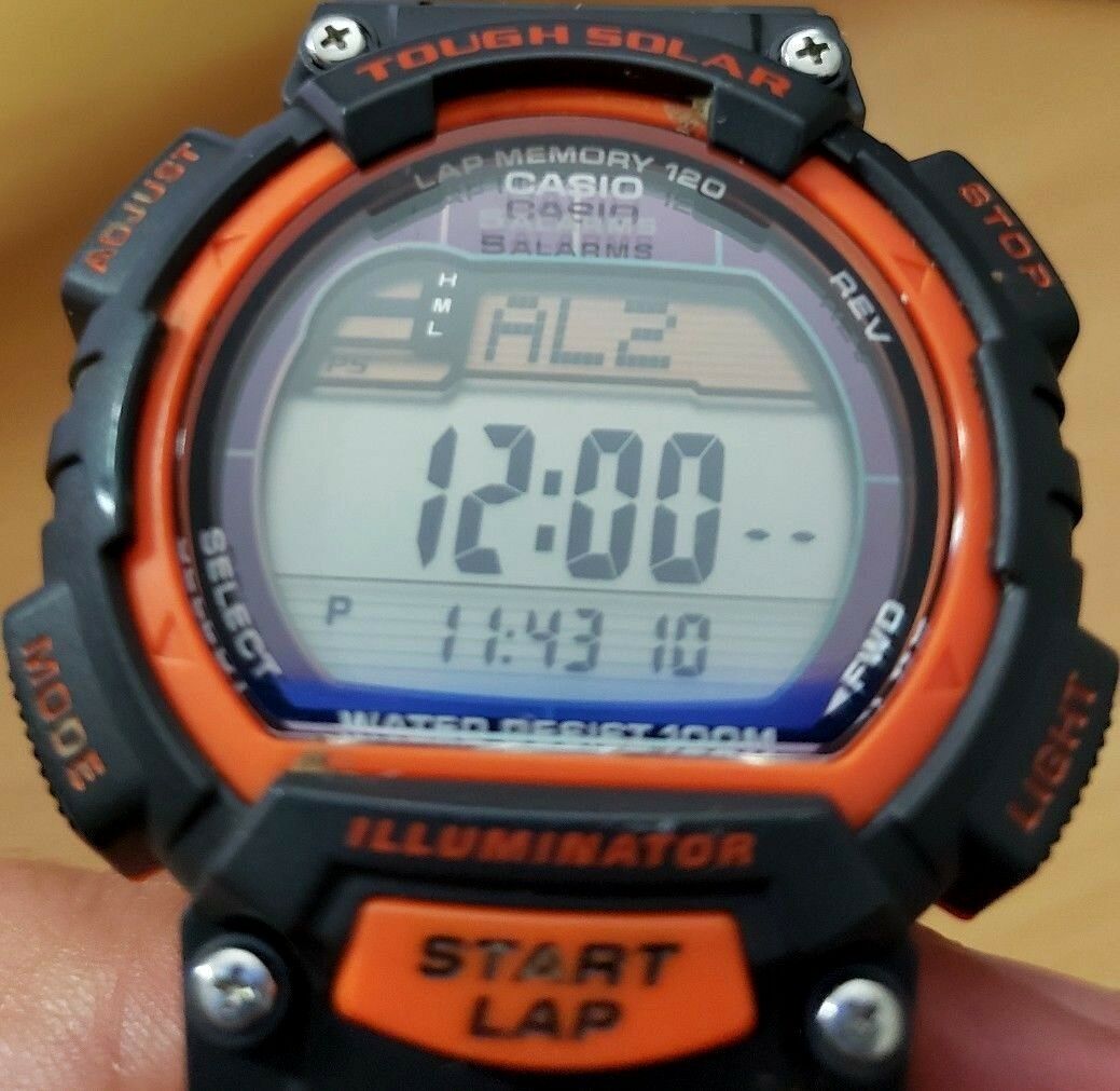 casio stainless steel back water resistant 5 bar