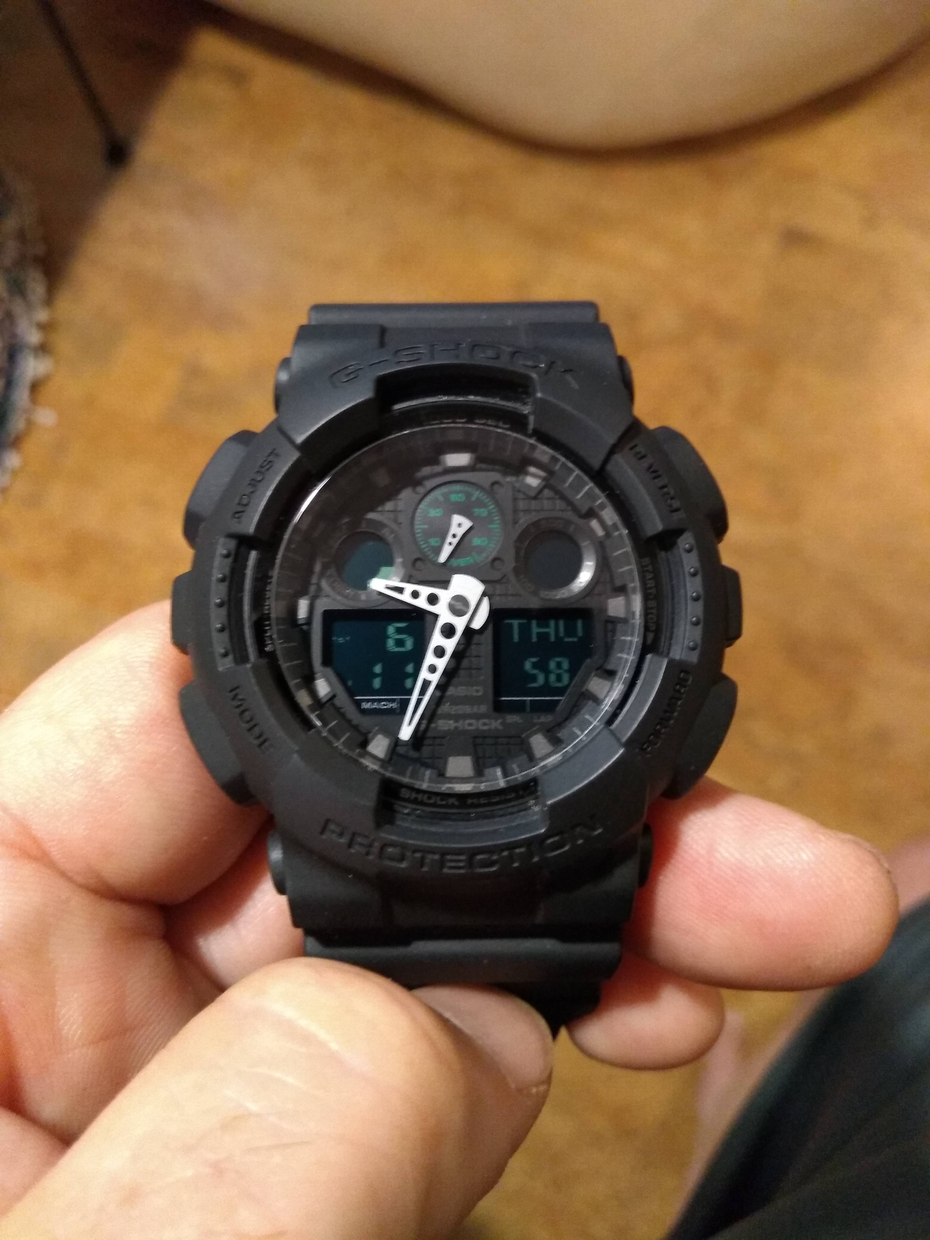 WTS/WTT]Casio GA-100MB-1A G-Shock, Black/Green, [W] PayPal/Trade 
