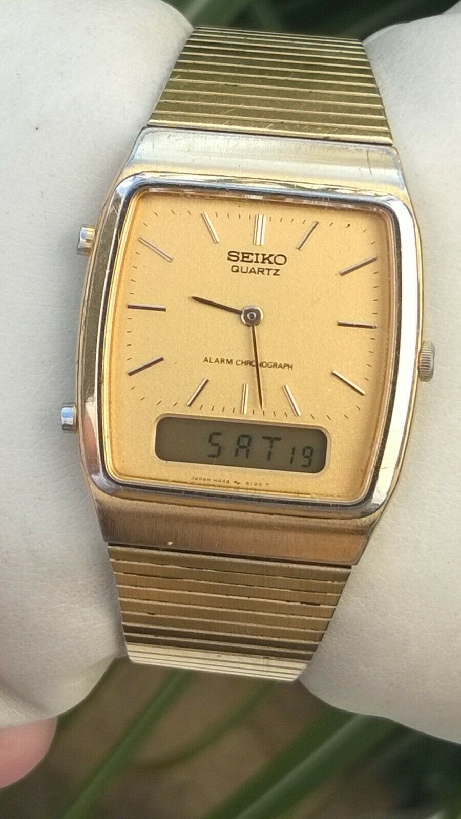 Seiko Mens Vintage Ana Digi LCD Digital Watch H448 5110