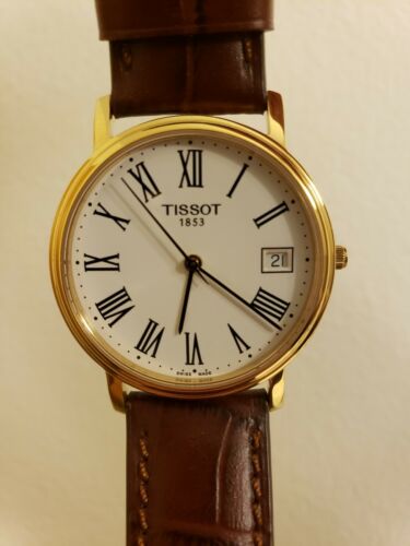 Tissot Men s T52542113 T Classic Desire Custom Leather Strap Watch