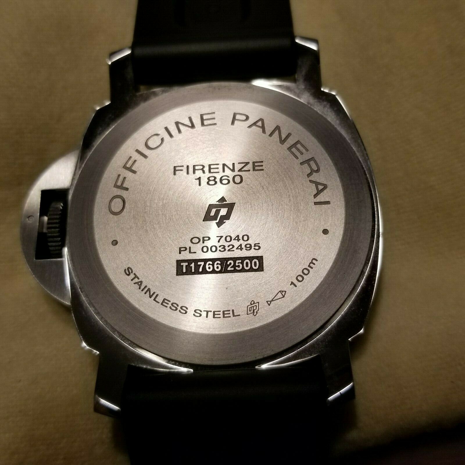 PANERAI LUMINOR FIRENZE 1860 PAM01005 OP 7040 STAINLESS STEEL 44MM