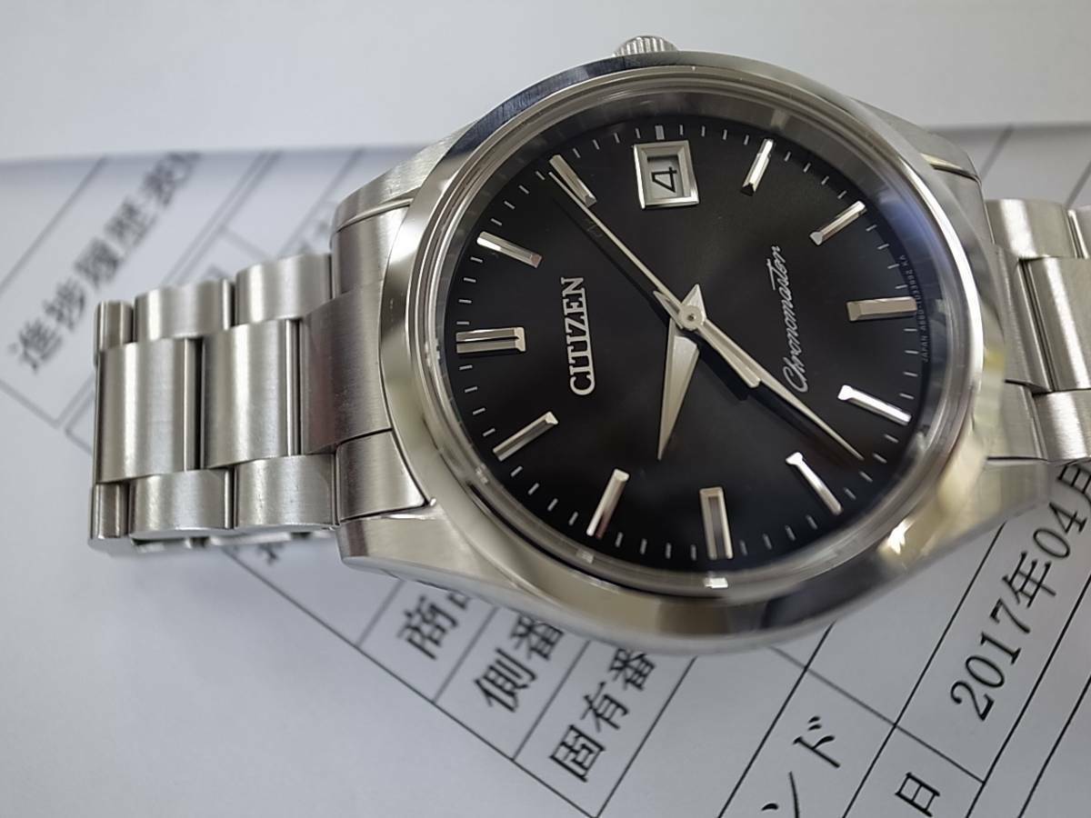 The CITIZEN AB9000-61E Chronomaster Black Dial Quartz Watch for 