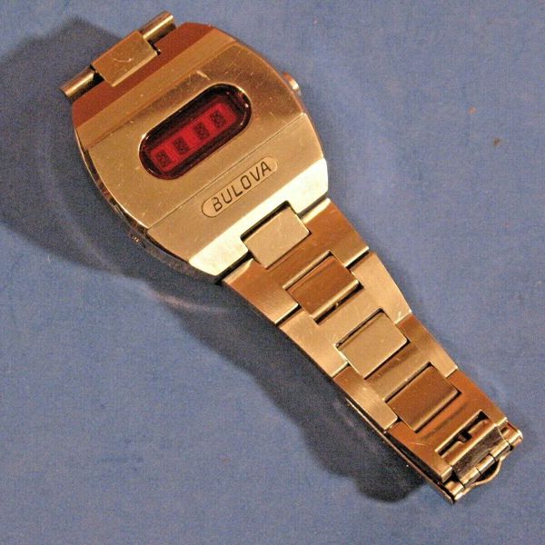 Bulova Vintage LED watch 70's Model. Sold For Parts or Repair Only ...