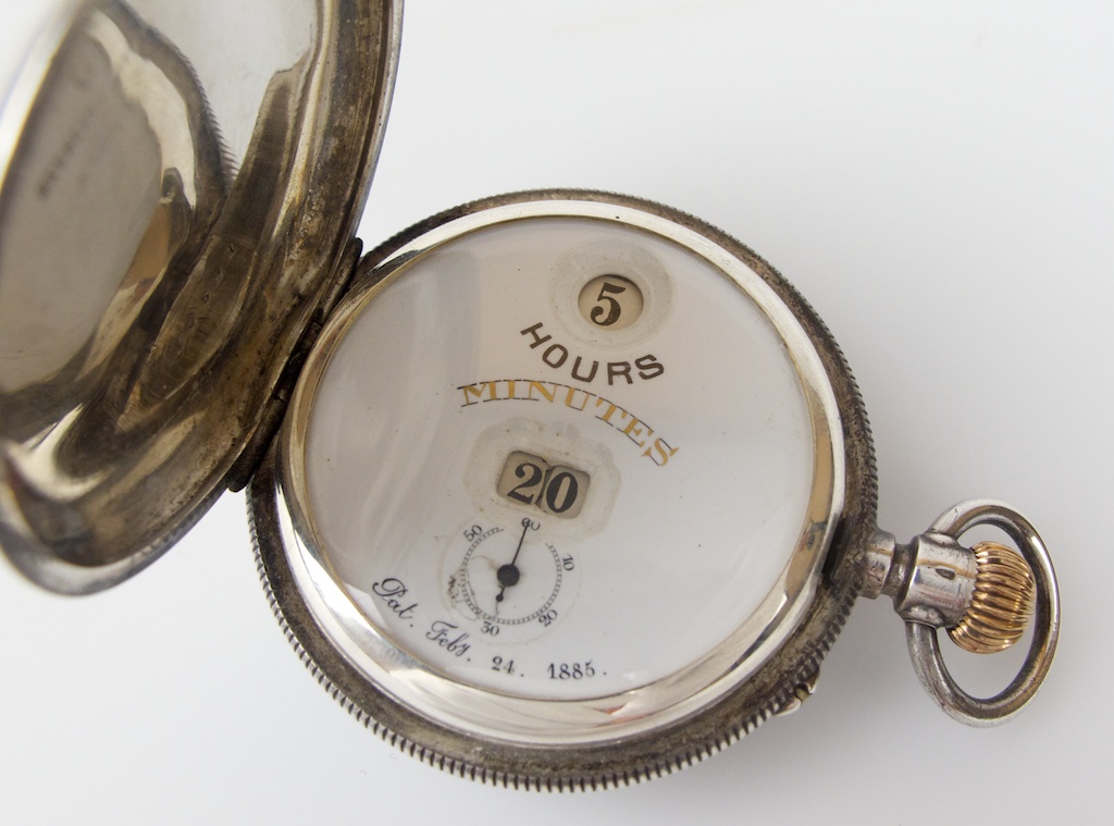 FS IWC PALLWEBER II POCKET WATCH JUMP HOUR 1886 STERLING SILVER WatchCharts