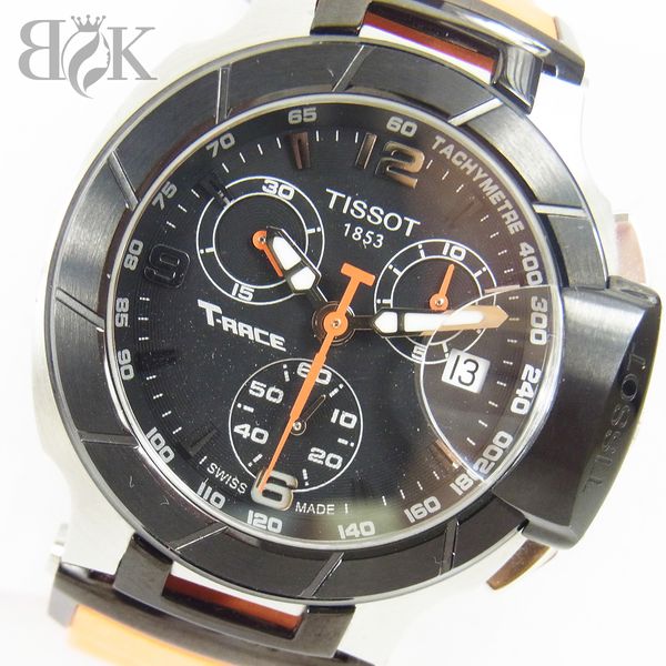 Tissot T Race T0482172705700 Chronograph Orange Rubber Ladies Quartz Wrist Watch With Box [used