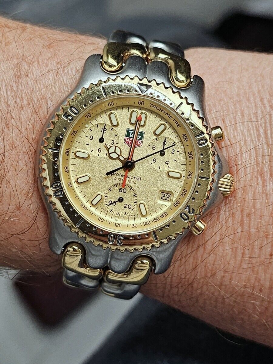 Tag Heuer SEL Chronograph CG1121-0 Steel Gold Two Tone 38mm MINT