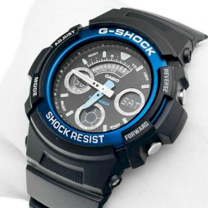 Casio G Shock Herrenuhr Aw 591 2aer Digital Analog Blau Neuwertig In Ovp Watchcharts