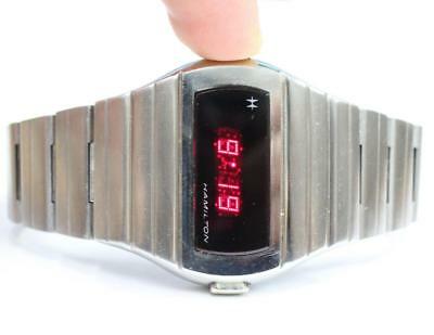 red led watch 1970s