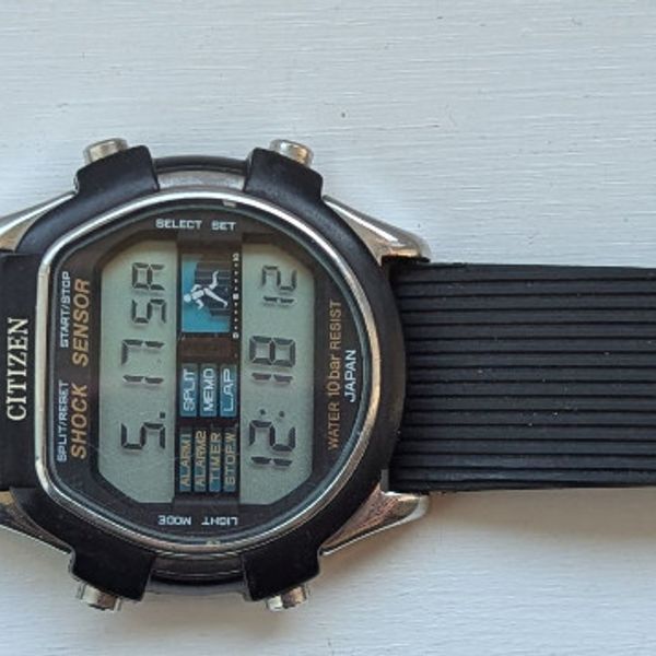 Citizen Shock Sensor Digital Watch, D132 Movement, Vintage, Unusual ...