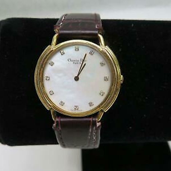Christian Dior 59.121.2 Unisex Watch Leather Quartz Shell