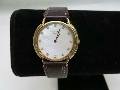 Christian Dior 59.121.2 Unisex Watch Leather Quartz Shell Pearl