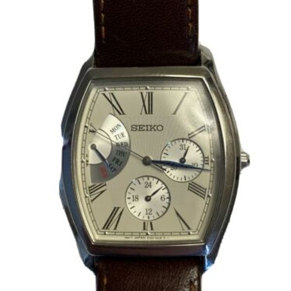 Original Men's Seiko Retrograde Multi Pointer Steel Watch 5y66