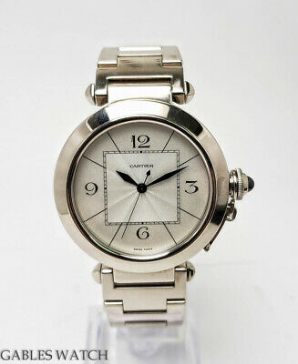 CARTIER PASHA 2005 18K WHITE GOLD AUTOMATIC 42mm WATCH