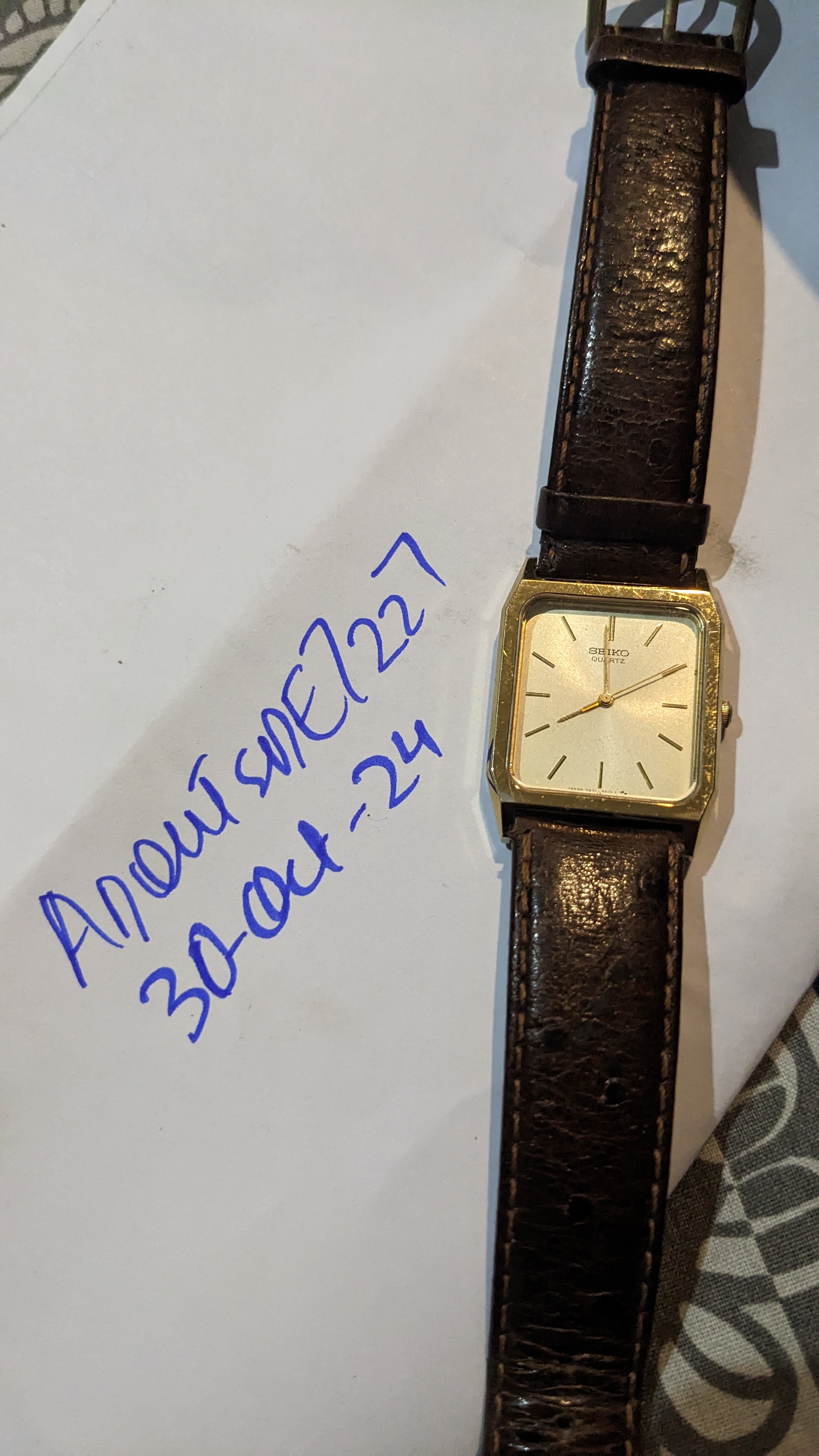 7431-5370 セイコー SEIKO シャリオ ゴールド スクエア ビンテージ 0 