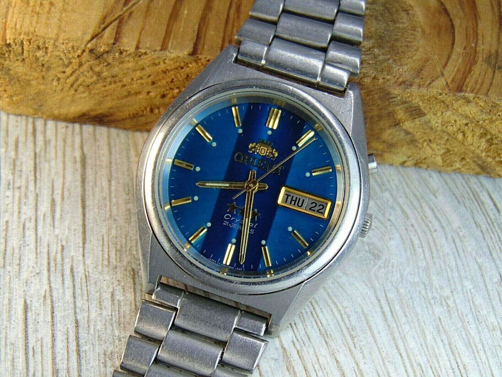 Orient Blue sky Crystal 3 star vintage automatic 21 jewels
