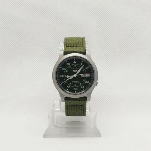 seiko 5 sports green men's watch snk805