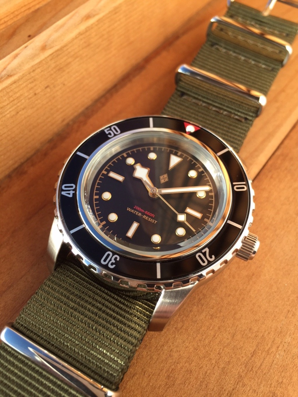 FS Black Bay mod Seiko Tribute dial gold Dagaz parts. WatchCharts