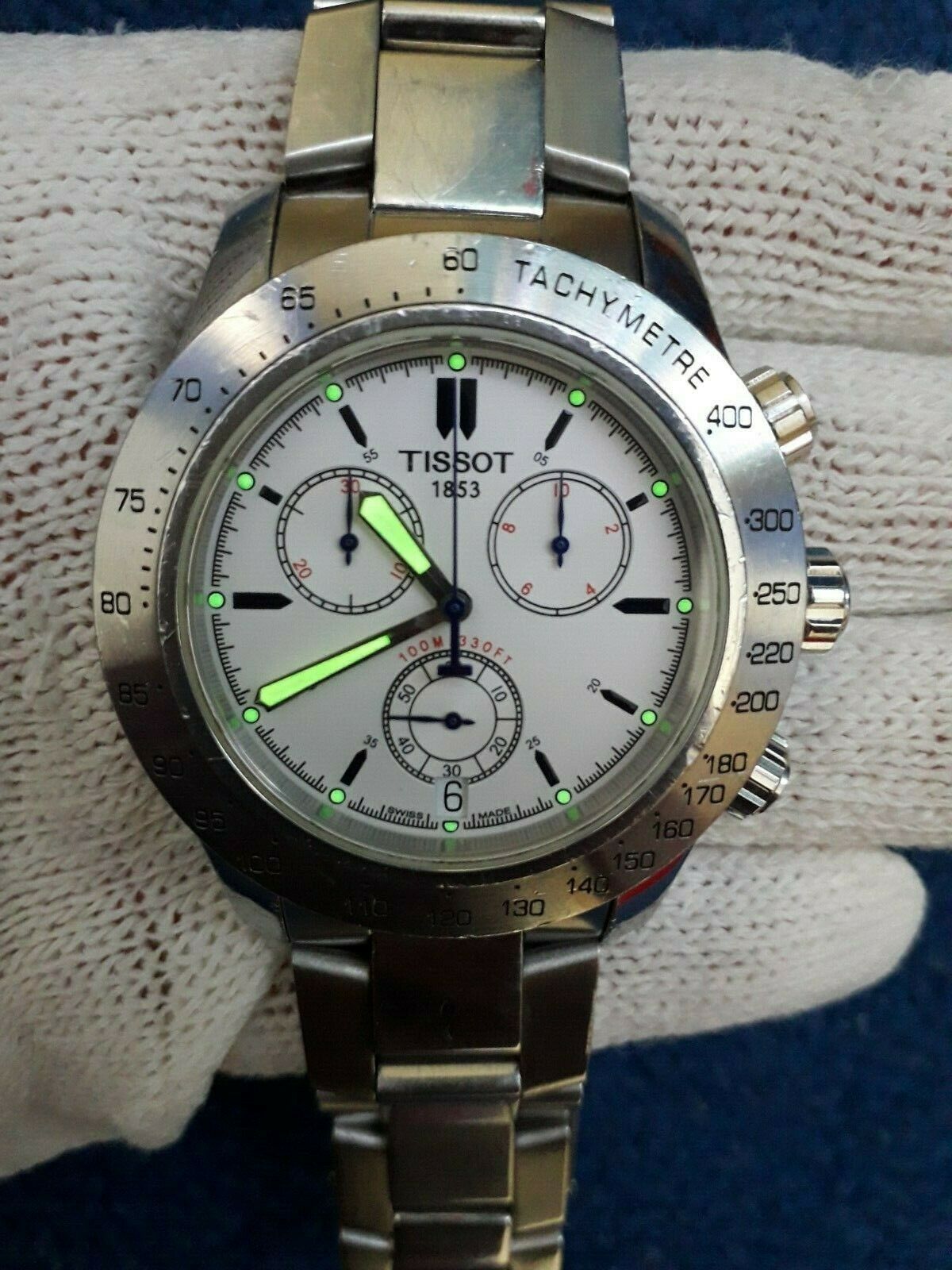 TISSOT V8 CHRONOGRAPH QUARTZ REF S 762 862 SAPPHIRE GLASS MENS