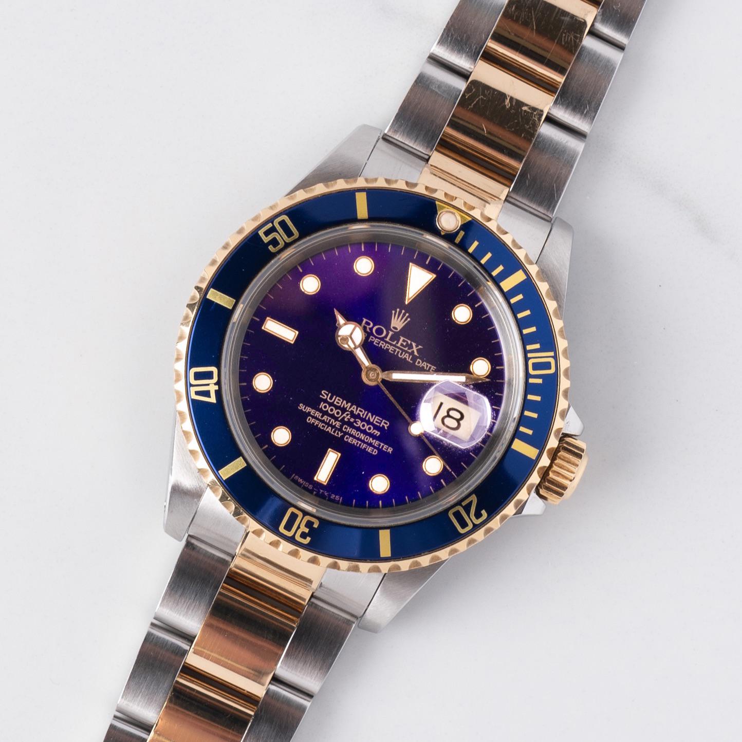 Rolex 16613 purple dial sale