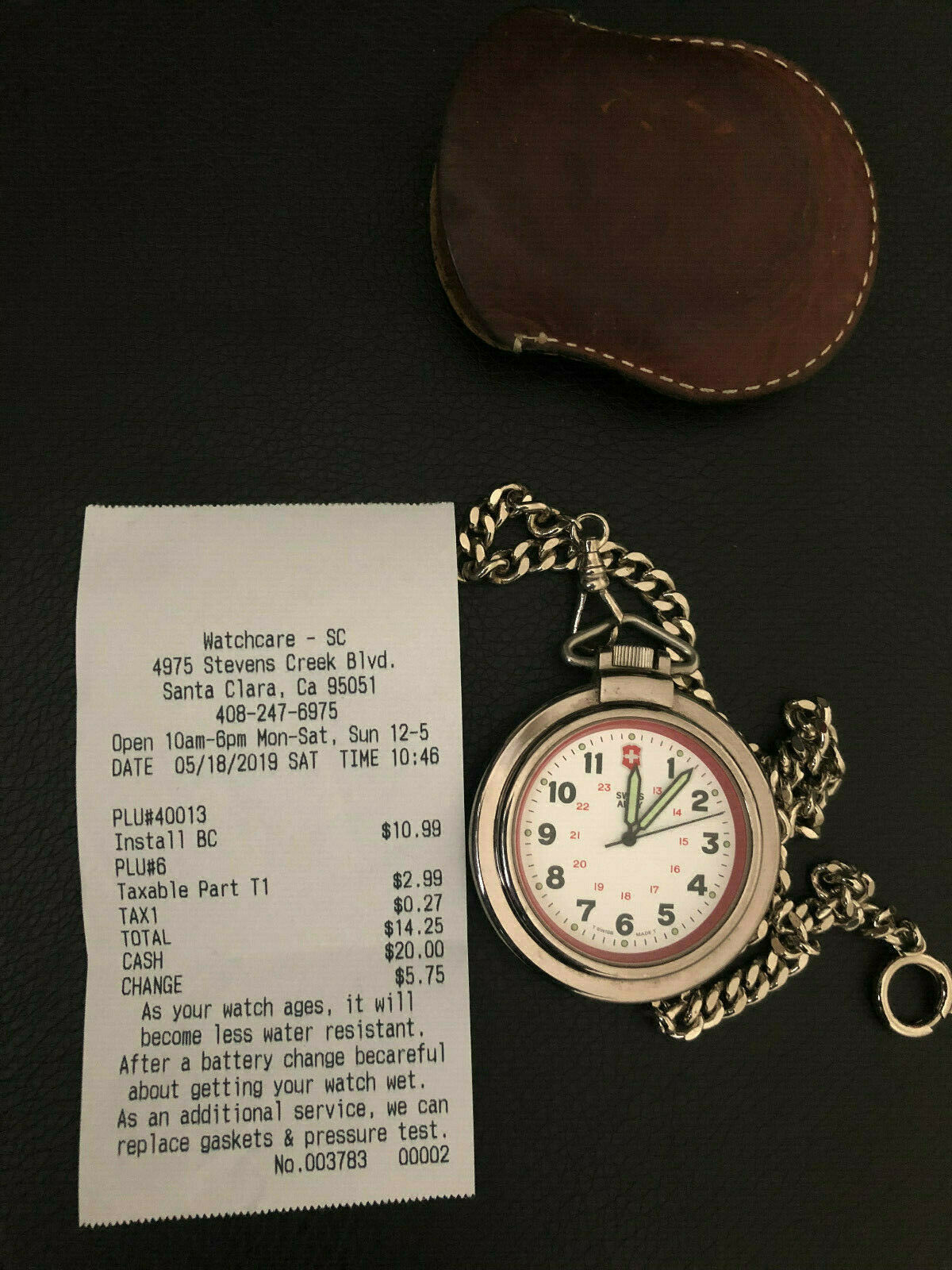 swiss army pocket watch 24720