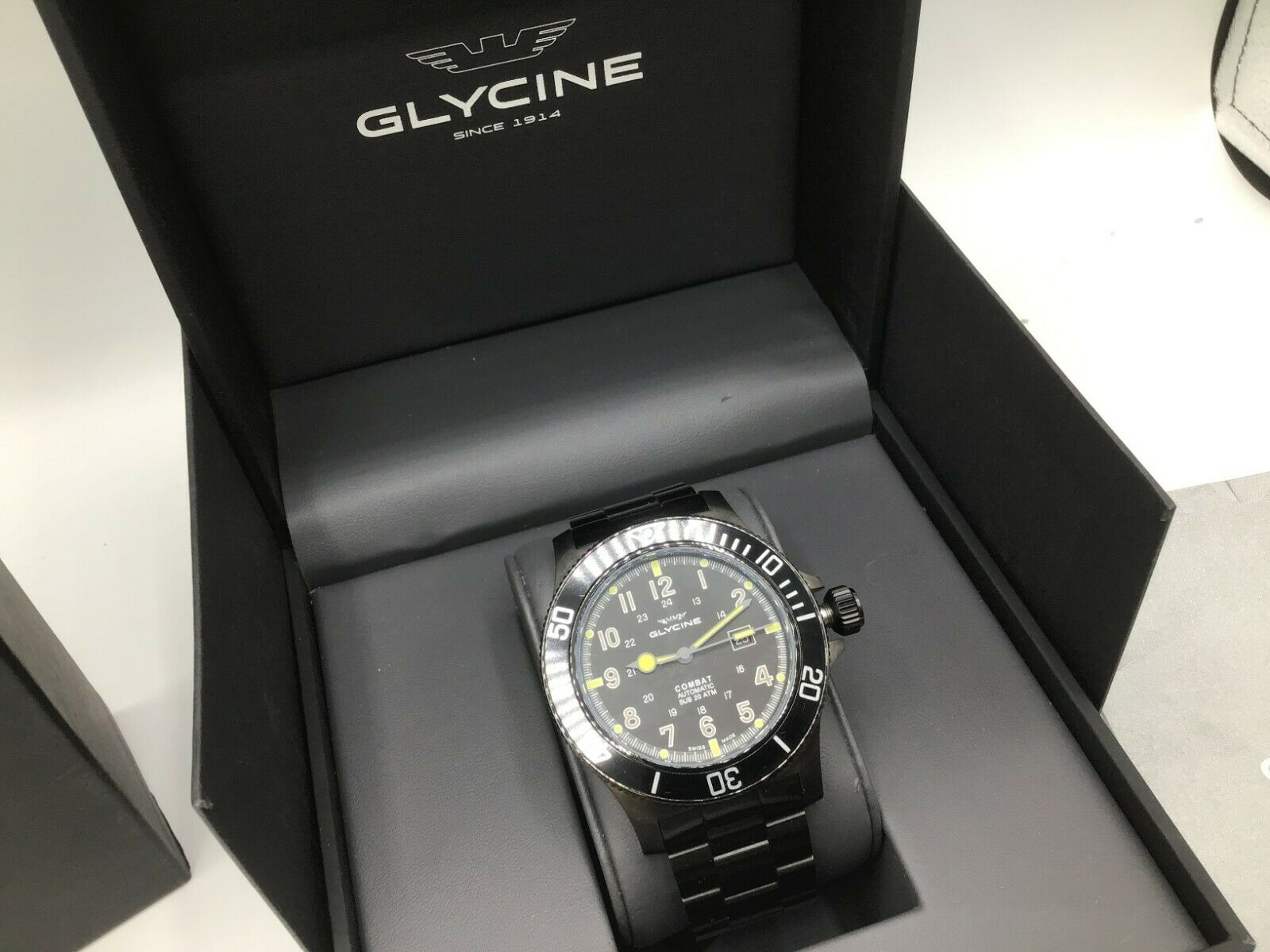 Glycine Combat Sub 48mm Automatic Men s Swiss Watch Black PVD