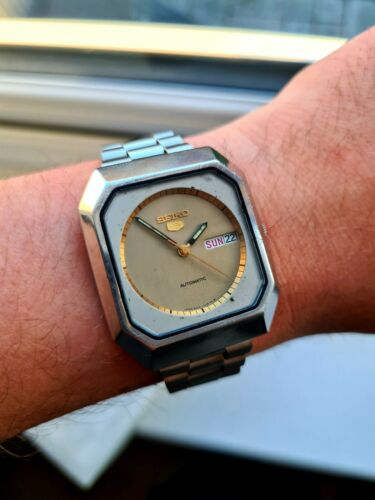 Vintage Square Gold 1980 SEIKO 5 Men s Automatic Watch 6309 6090