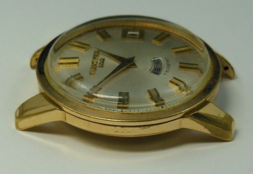 Vintage Orient Grand Prix 100 Jewels Triostat Date Watch For Parts