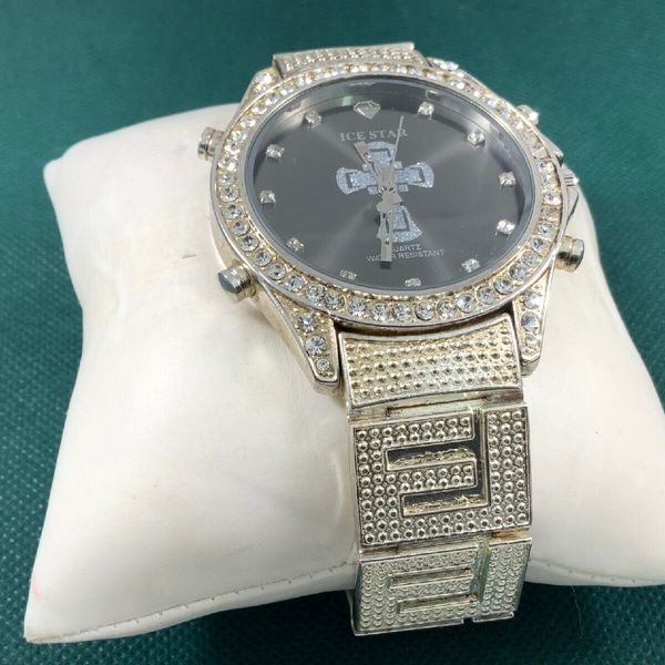 ICE STAR QUARTZ STAINLESS STEEL MEN S WATCH W BLING. NEW BATTERY. WatchCharts Marketplace