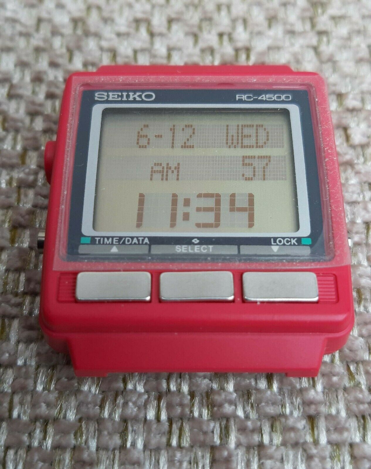 SEIKO RC-4500 RED PC-Datagraph - RARE Vintage Digital 