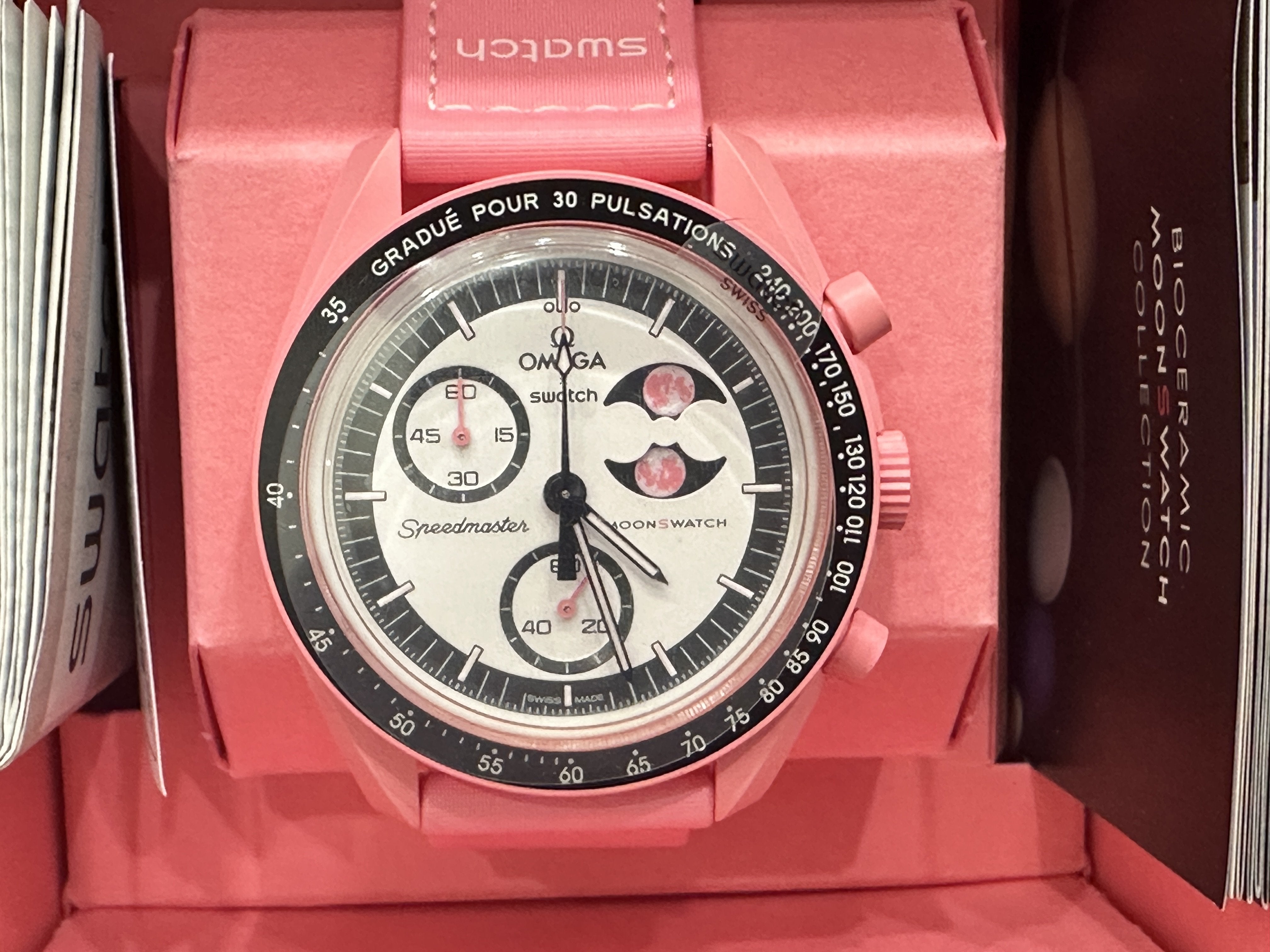 Swatch x Omega Mission to the Pink Moonphase | WatchCharts Swatch x Omega Mission to the Pink Moonphase | WatchCharts