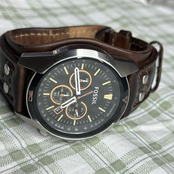Fossil Coachman Chronograph Men's Watch Brown Leather Strap, CH2891 ...