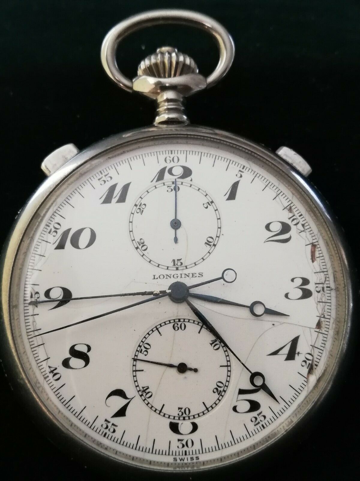 LONGINES pocket watch fraction of a second Rattrapante Chronograph