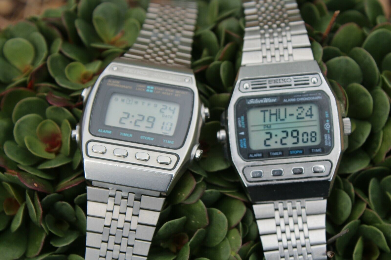 RARE Seiko SILVER WAVE set A547-5020 & D229-5000 80'S Nerd JDM