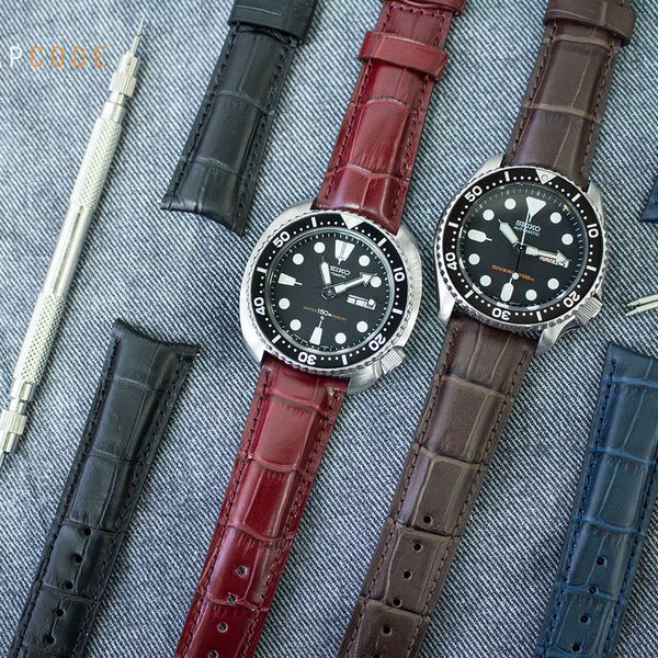 FS Strapcode MiLTAT Semicurved end leather watch straps with curved