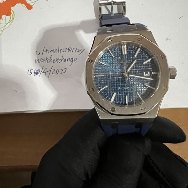 [WTS] Seiko Mod Blue AP Style waffle dial mod | WatchCharts