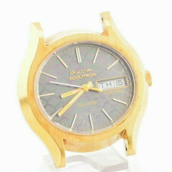 K725 Vintage Bulova Accutron Quartz Watch DualDay Original Swiss Made