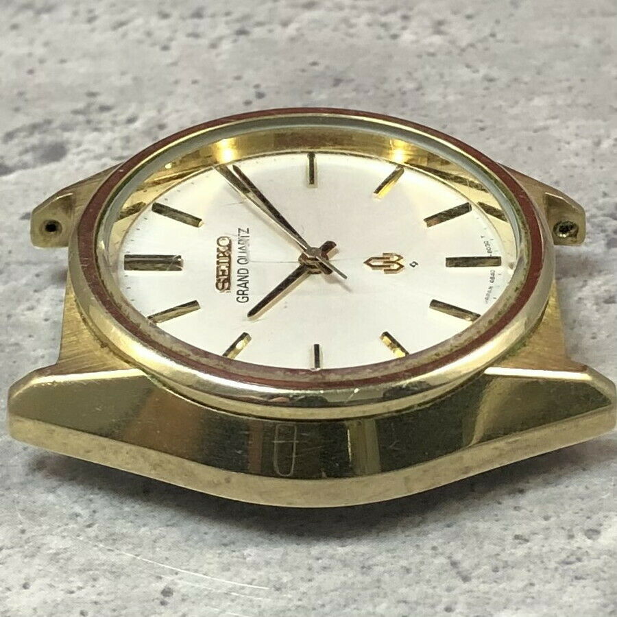 Vintage 1976 SEIKO GRAND QUARTZ 4840-8041 Cap Gold Mens Watch from
