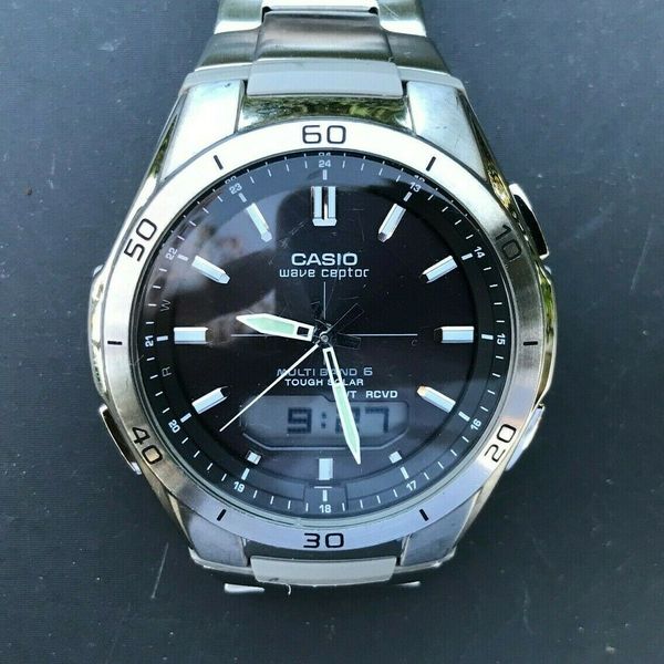 CASIO Wave Ceptor WVA-M640D-1A (5161) Tough Solar 43mm Stainless Steel ...