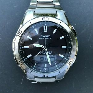 faldskærm Skal bøf CASIO Wave Ceptor WVA-M640D-1A (5161) Tough Solar 43mm Stainless Steel  Watch | WatchCharts
