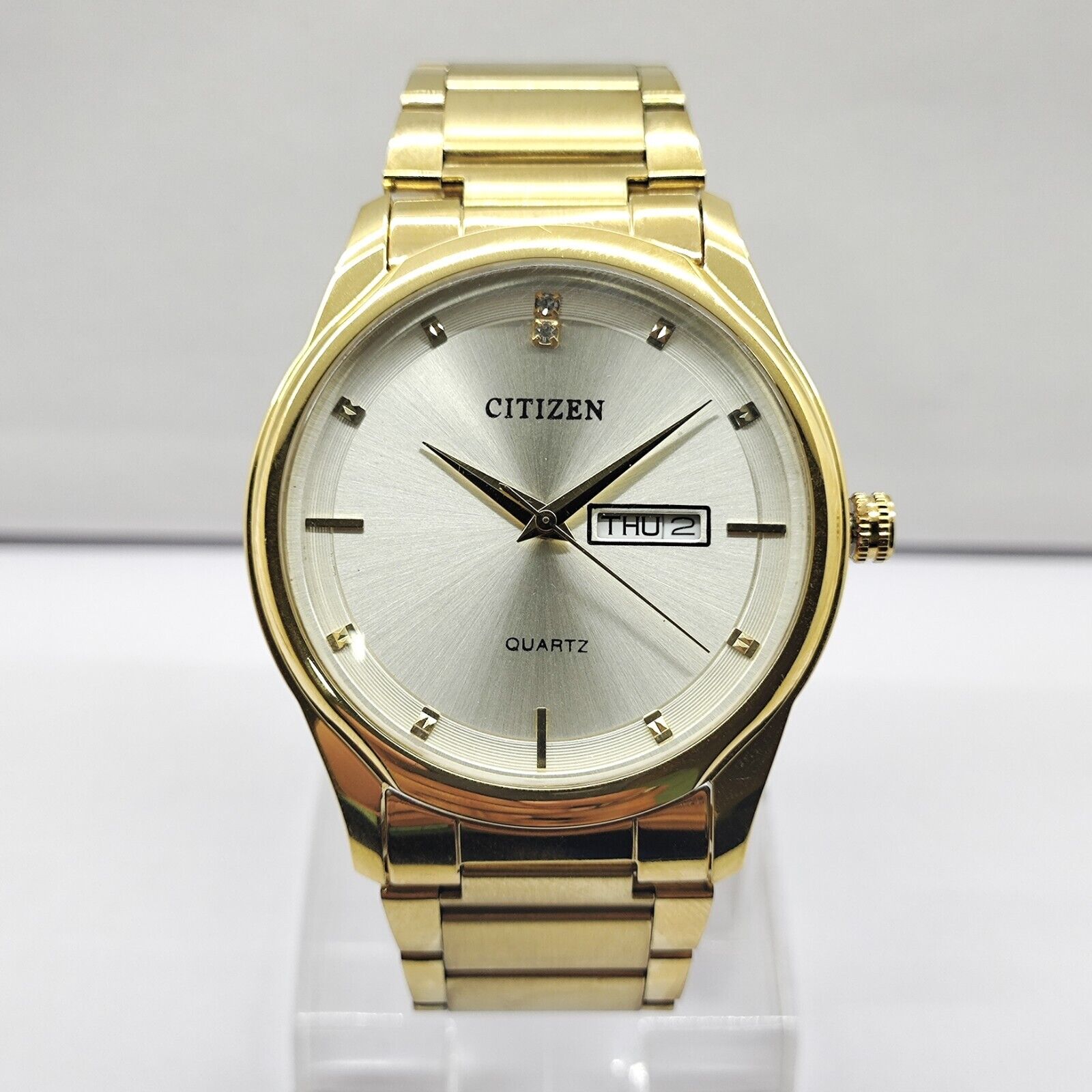 Gold plated citizen watch men's hot sale