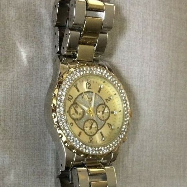 Orologio Da Donna Con Quadrante Rotondo Cristalli E Cinturino A Bracciale Acciaio - Black, Taglia Unica, Elegante E Semplice