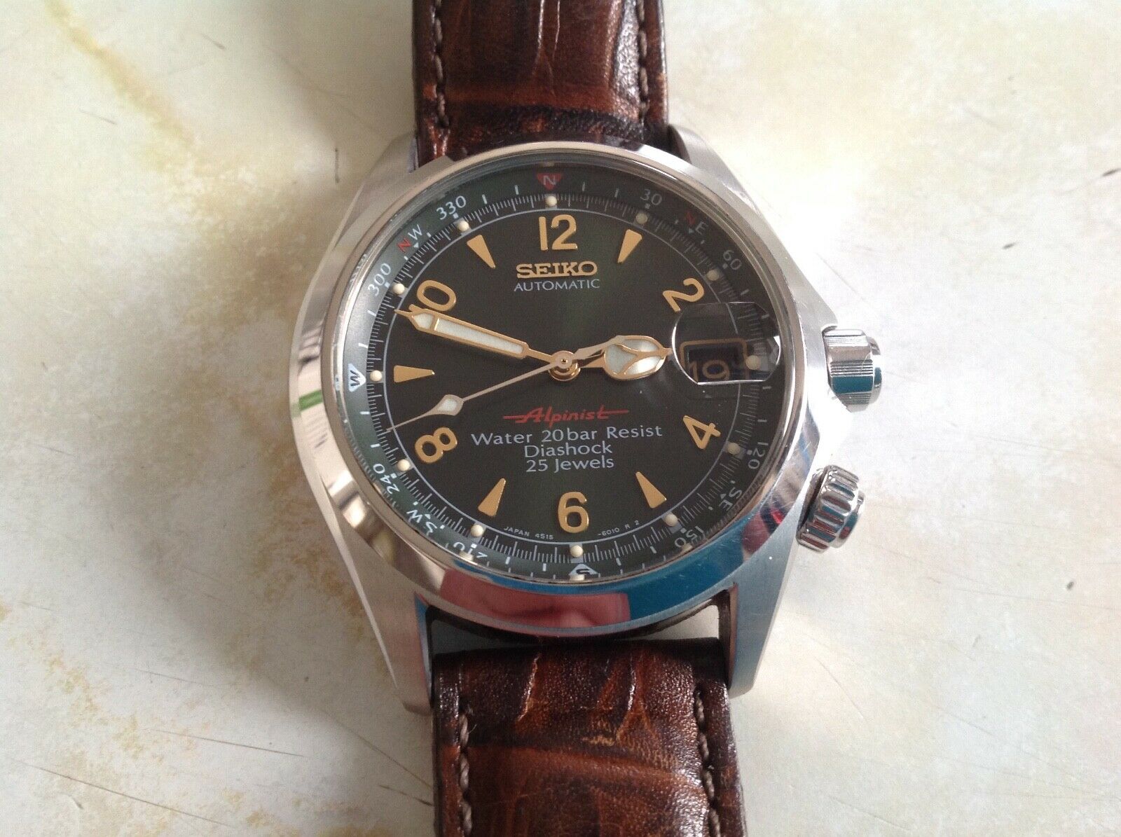 Seiko Alpinist 'Red' Watch - SCVF009 - Green Dial - Freshly Serviced Holy  Grail | WatchCharts