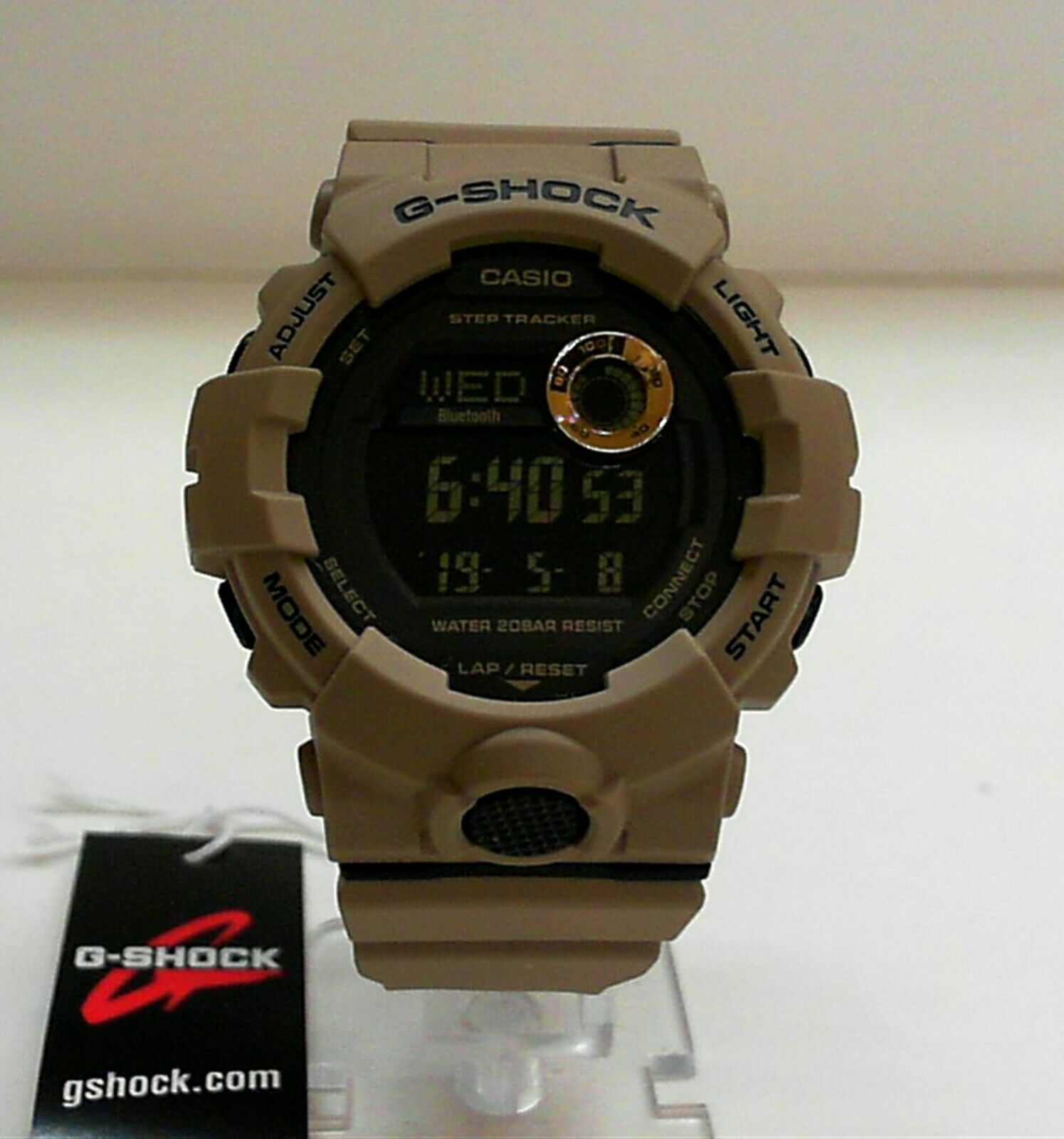 Casio G-Shock GBD-800UC-5 Khaki Step Time G-Squad Watch Tracker Dual WatchCharts | Marketplace