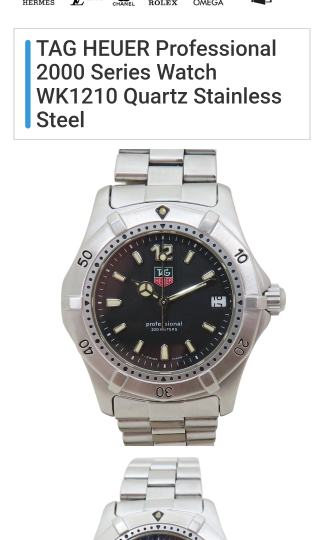AUTHENTIC) TAG HEUER Professional 2000 Series Watch WK1210 Quartz