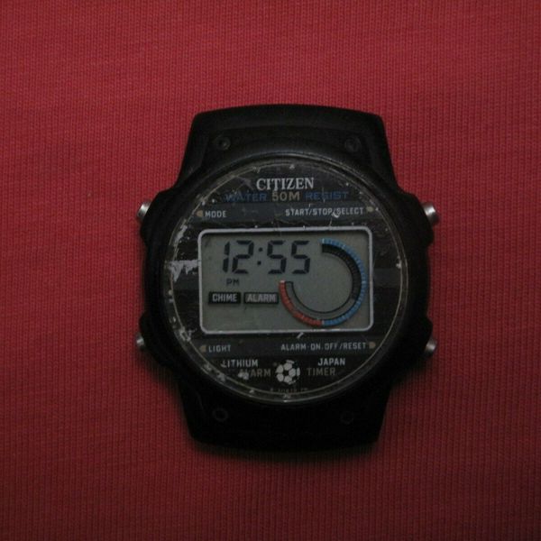Vintage CITIZEN "Football Timer" P120311574 LCD Digital Watch