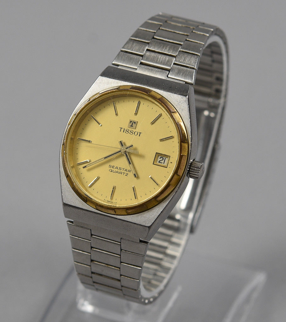 Vintage TISSOT Seastar Quartz Stainless Steel Date Men s Watch