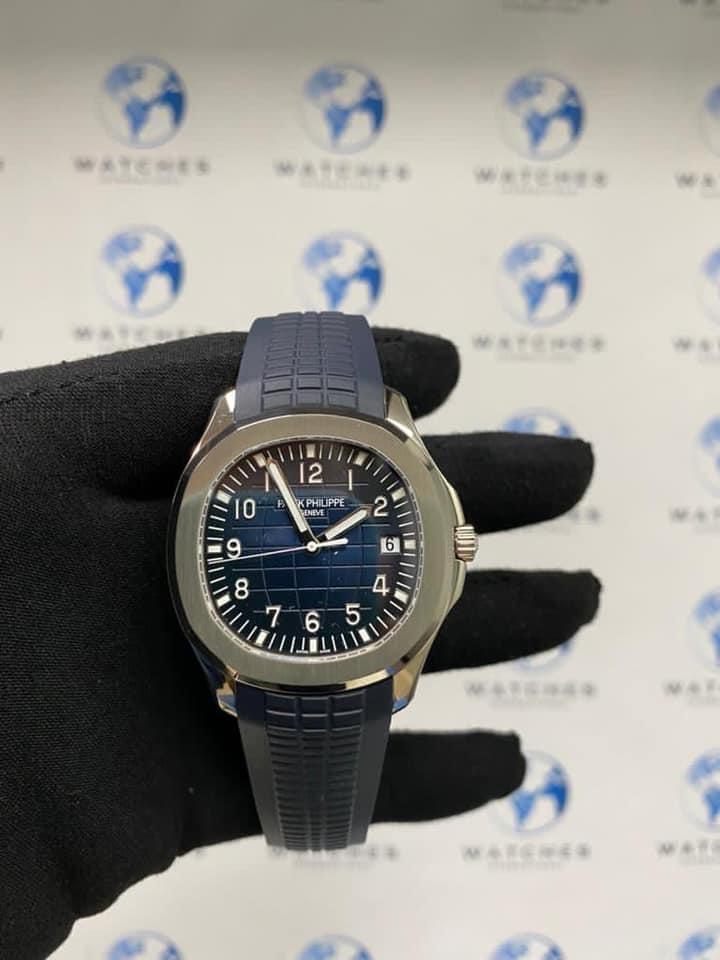 Patek Philippe 5168g Aquanaut White Gold Blue Dial Uncut Strap Watchcharts
