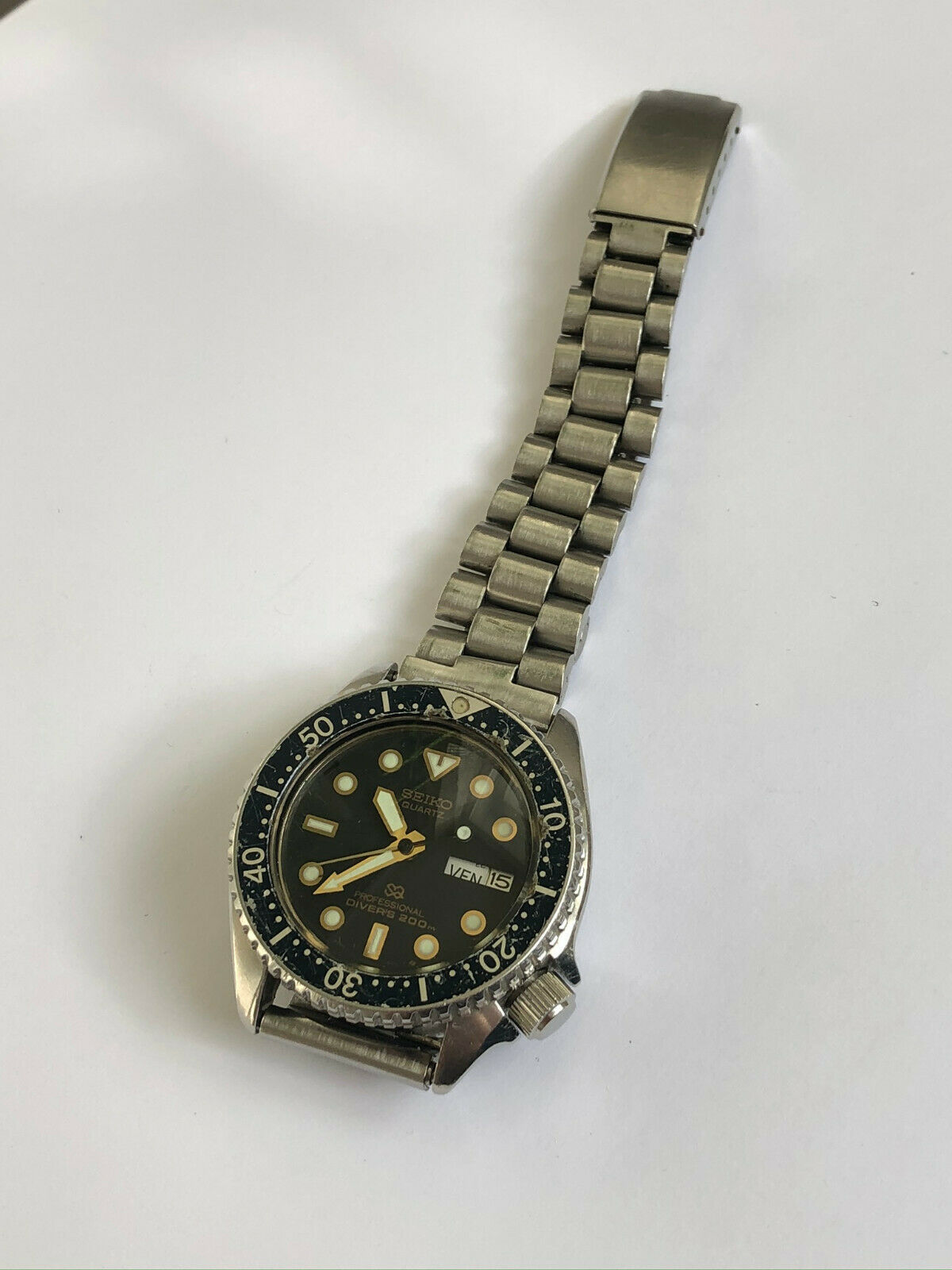 Very rare SEIKO 7C43 600A Professional DIVER's 200m All Steel