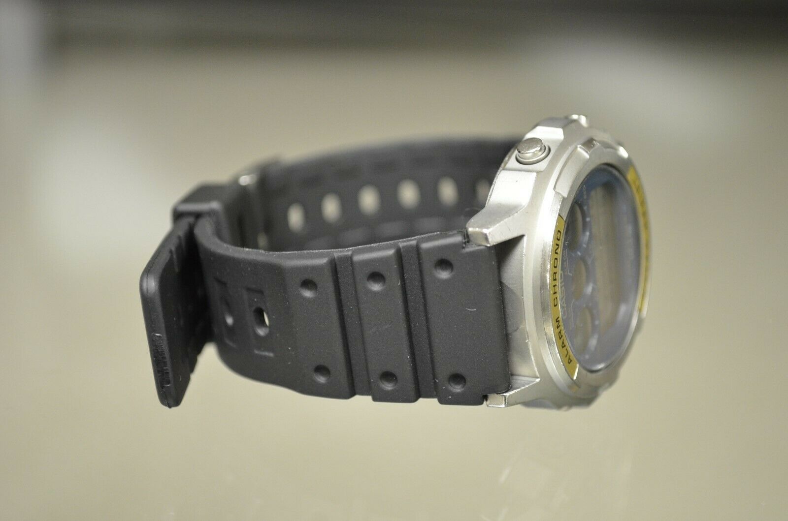 CASIO TGW-100 [827] TRI-GRAPH BLUE/GOLD DIGITAL WATCH RARE MINT