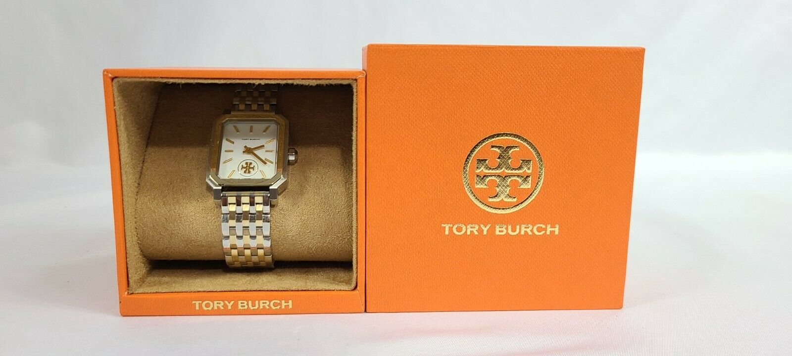 Tory Burch Robinson Two-Tone Womens Watch TBW1501 Brand New